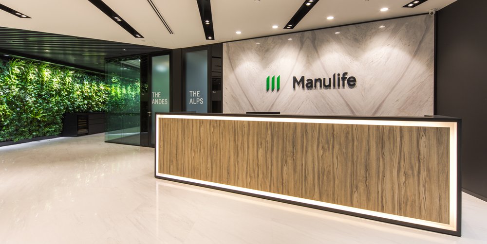 Image of Manulife, IMMORTAL was tasked to provide a wayfinding strategy for this reputable financial solutions company, in tandem with a complete redesign of their workplace interiors, Singapore